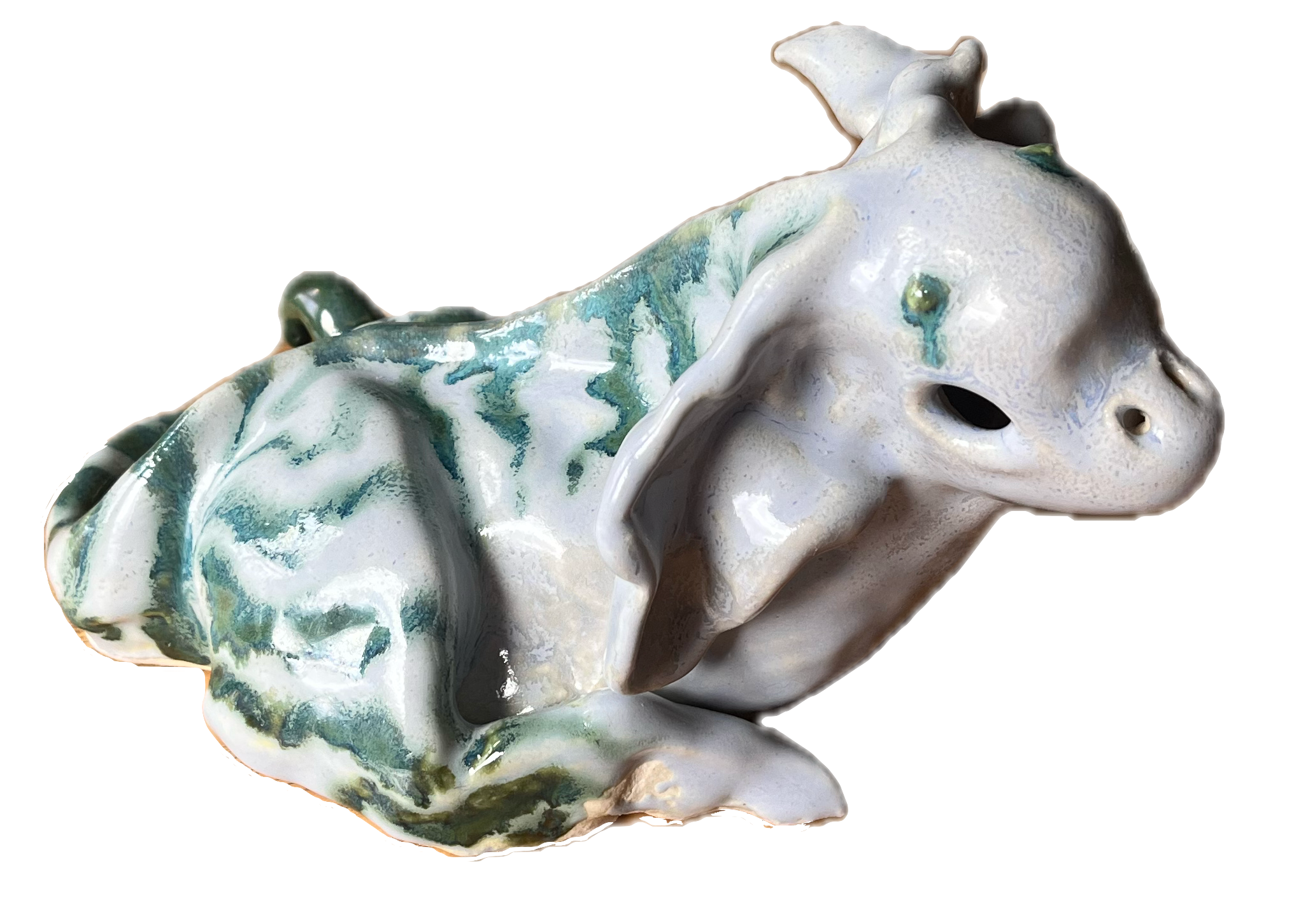 blue and green striped gargoyle