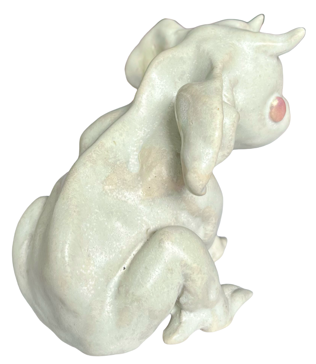 sitting horned gargoyle sculpture