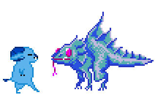 goblin sitting under bleeding hearts